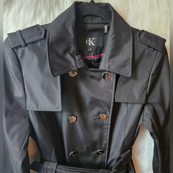 Calvin Klein Classic Luxe Women's Belted Trench Coat (NWOT) - Picture 3 of 12